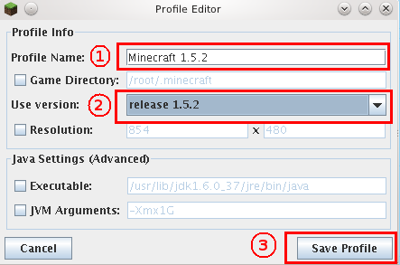 Minecraft 1.5.2 Profile